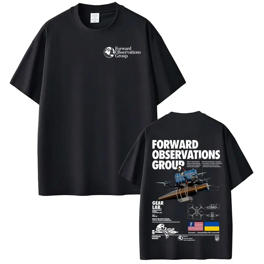 Forward Observations Group T-shirt Men Women Clothing Fashion Vintage T Shirts Oversized Casual Short Sleeve T Shirts Streetwear