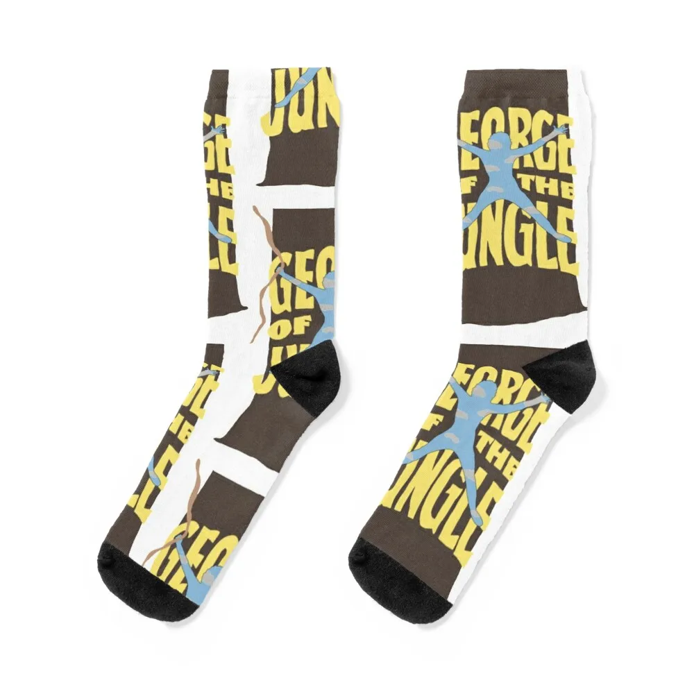 

George Of The Jungle Hits Tree Socks Children's happy winter men cotton high quality Mens Socks Women's