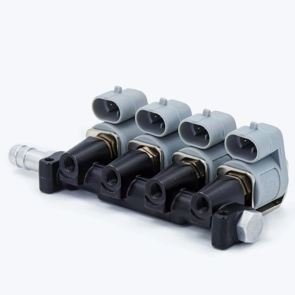 

AQ-2/3 ohm Car Injector LPG/CNG Sequential Fuel System Injection Auto Gas conversion Kit Injector Rail Black