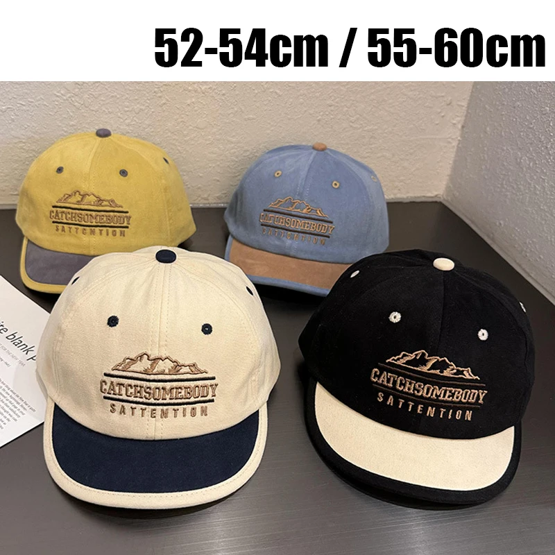

parent-child baseball cap short brim fashion letters embroidered bicolor cute spring summer caps