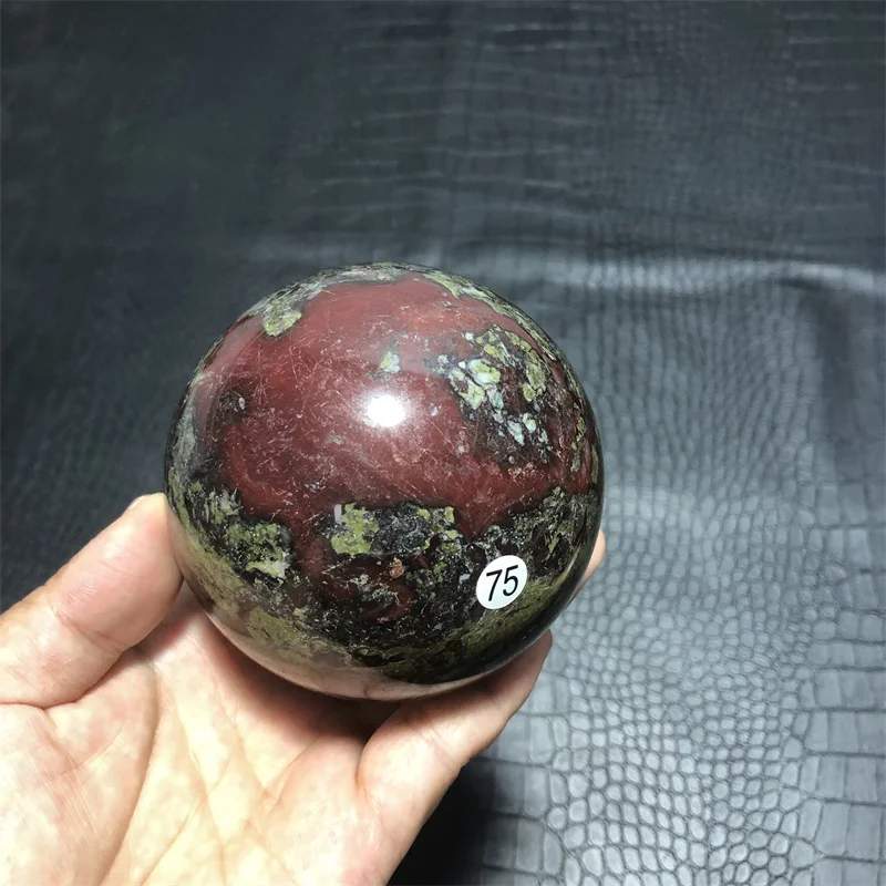 Natural Dragon Blood Stone Ball Quartz Crystal Energy Gem Ball Home Office Decoration Gift Mineral Degaussing Ornaments