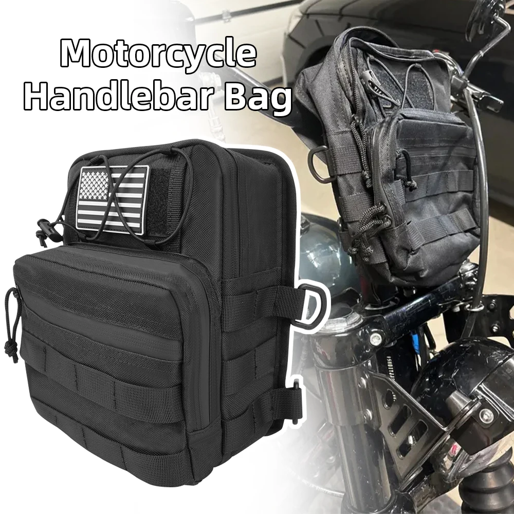 

Сумка на руль мотоцикла T-Bar для Harley Softail Dyna Sportster FXBB Street Bob, передняя сумка на руль, дорожная сумка-чехол