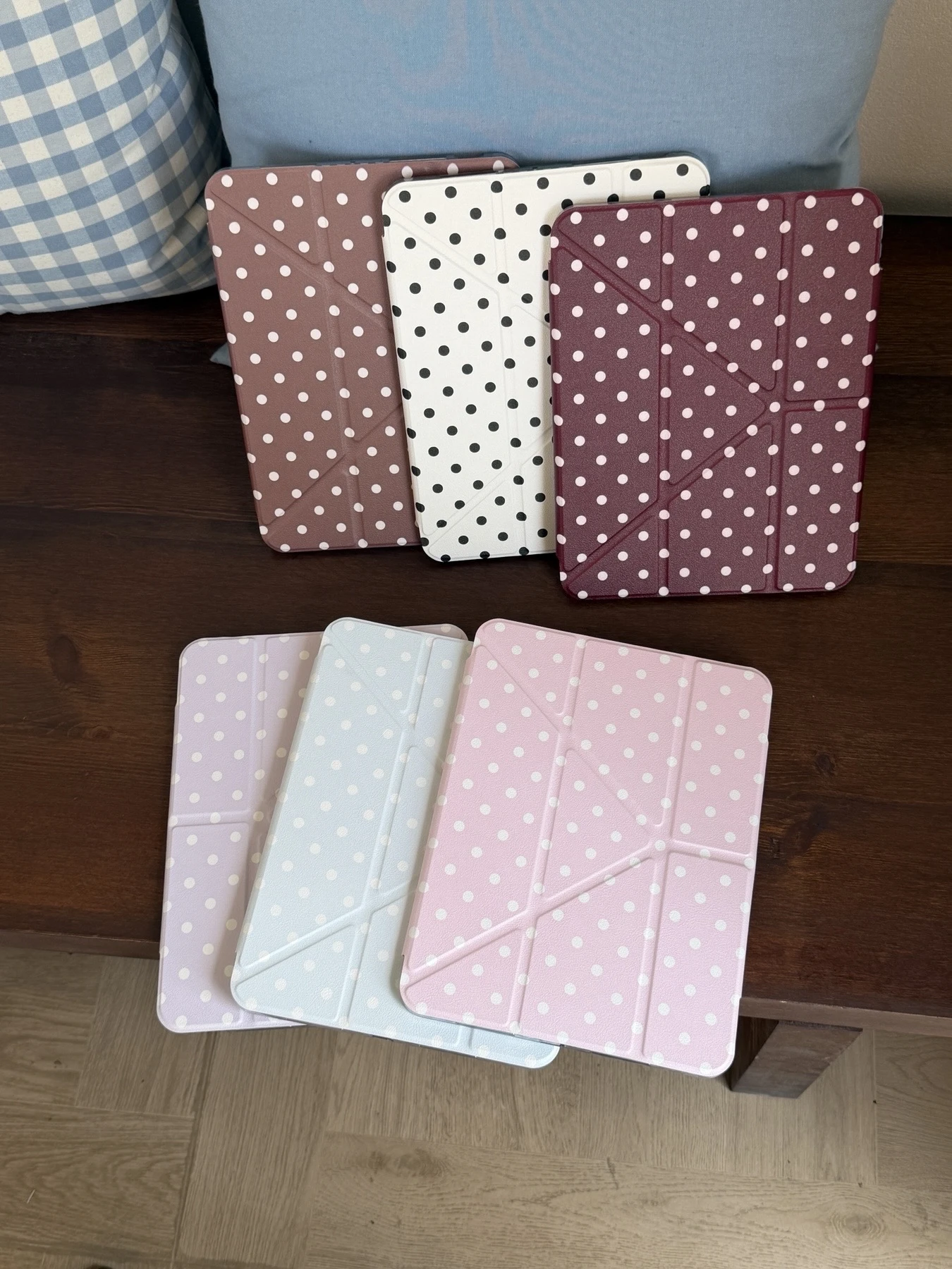 Koreańskie etui na tablet w stylu INS z motywem kropek do iPad Mini 6 7 2017 2018 9.7 Air 1 2 iPad5 6 Pro 9.7in 7 8 9. generacji 10.2 Minimalistyczne i stylowe etui — zdjęcie produktu 7