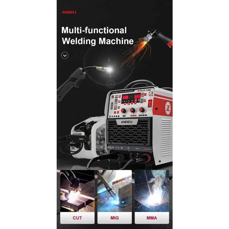 380V Hot Sale Multifunctional Plasma Cut Built-in CUT/MIG/MMA 3 In 1 Industrial HF New Arrival
