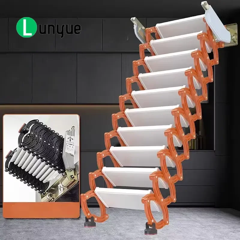Retractable Telescopic Staircase for Attic Access Easy to Install Foldable Space Saving Ladder for Home Loft Ceiling