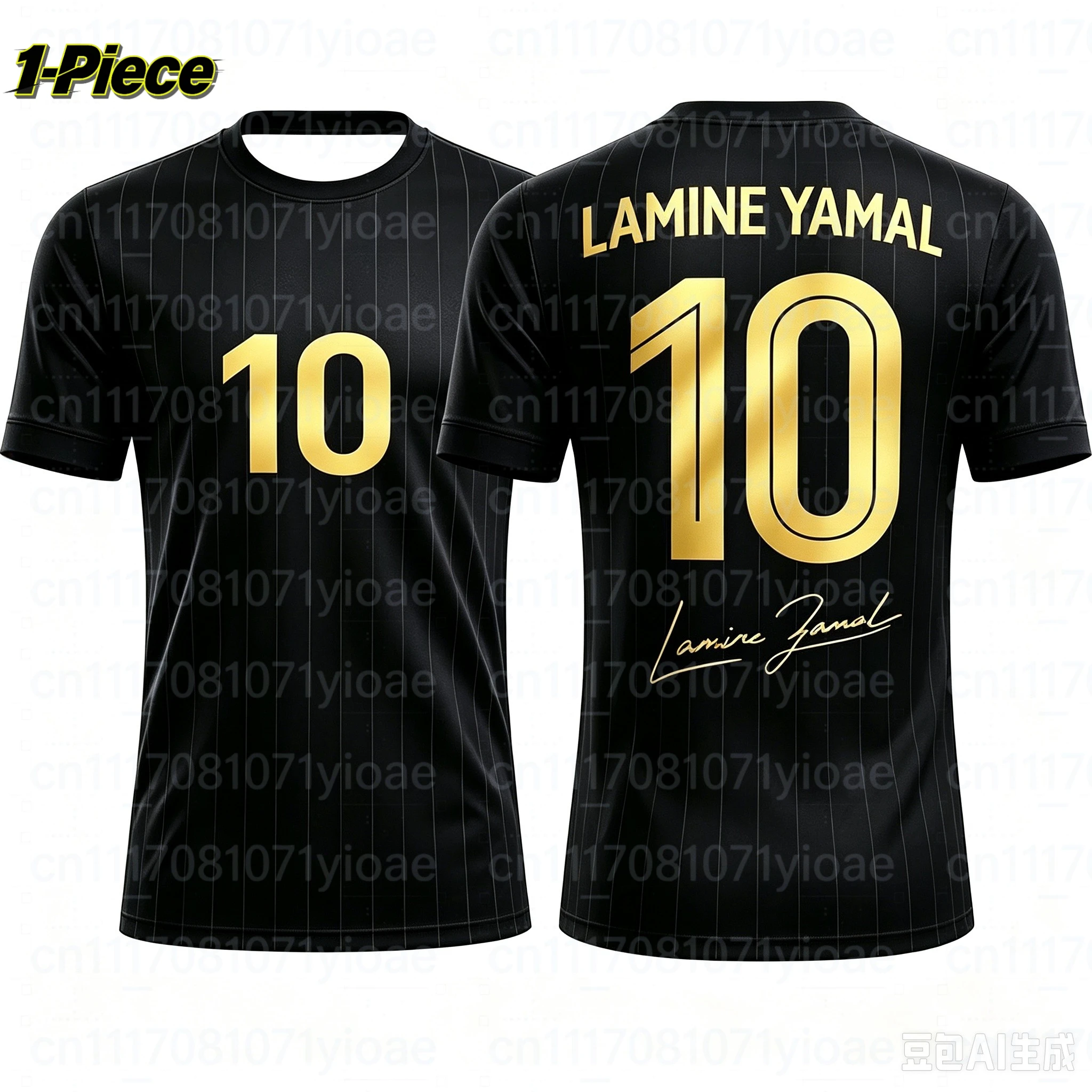 2-teiliges Set Yamal # 10er-Set Gestreifte Fußballtrikots für die Familie, atmungsaktives Spezial-Set für Erwachsene und Kinder – Detail 7
