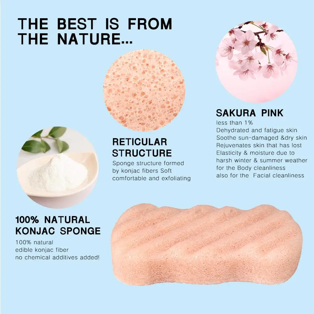 Natural Konjac Soft Bath Scrubber Body Scrub Sponge Body Exfoliating Scrub Skin Cleaner Dead Skin Remove Scrub Exfoliator