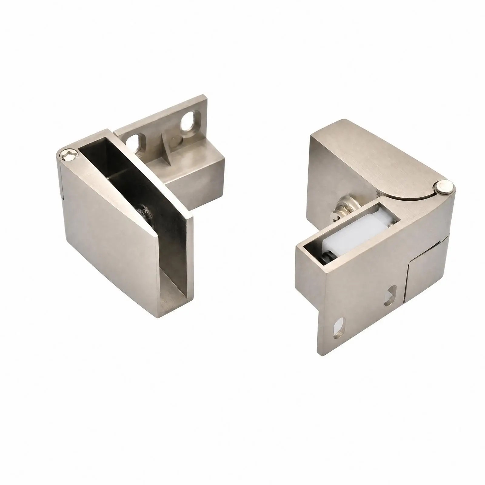 Cupboard Door Hinge for Glass Zinc Alloy Compact 8mm Width Clamp Mount Smooth Operation Home Storage Furniture