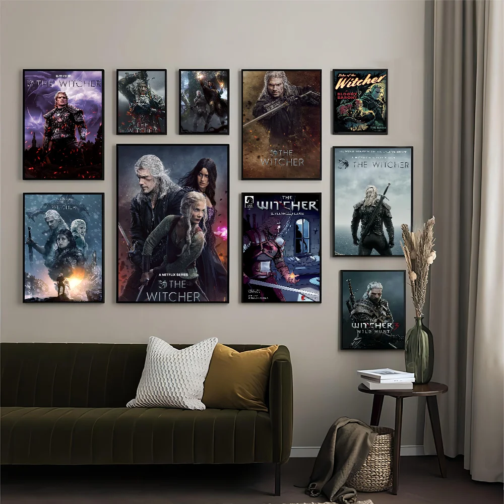 THE WITCHER DIY Sticky Poster Whitepaper Prints Posters Artwork Vintage Decorative Painting