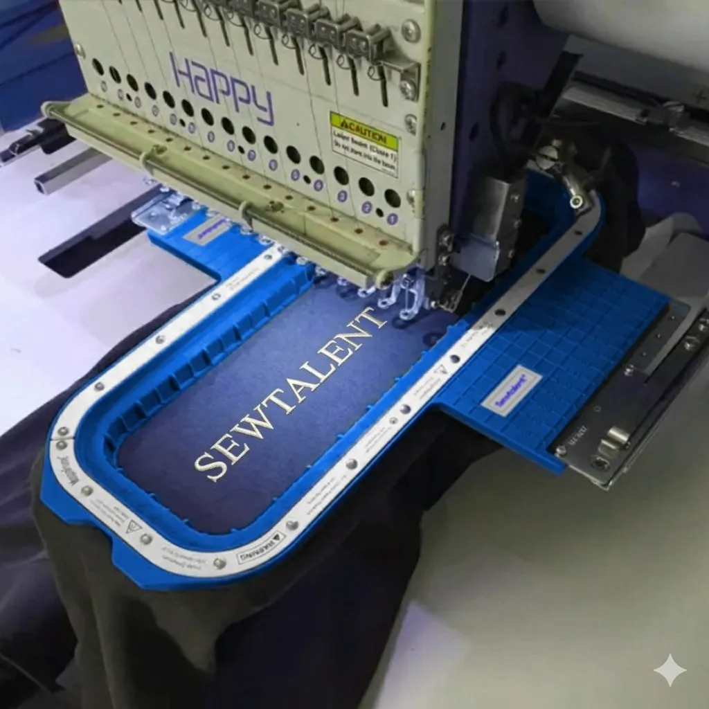 Happy Japan HCS HCH HCD HCU HCR  HCM HCG Embroidery Machine with Sewtalent Magnetic Mighty Hoop Master Embroidery machine Hoops