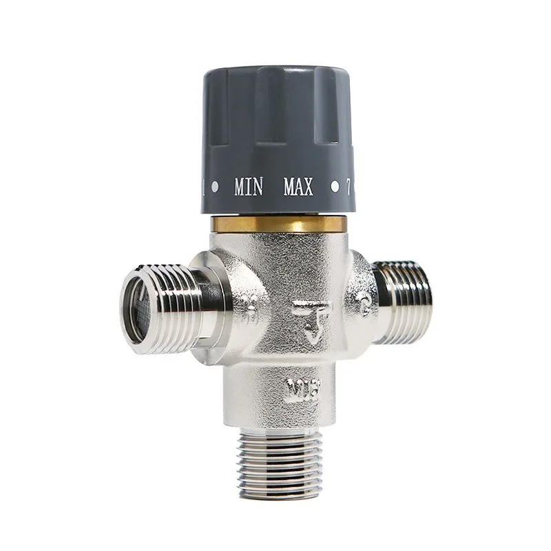 Brass Nickel Plated Thermostatic Mixing Valve, 3/4