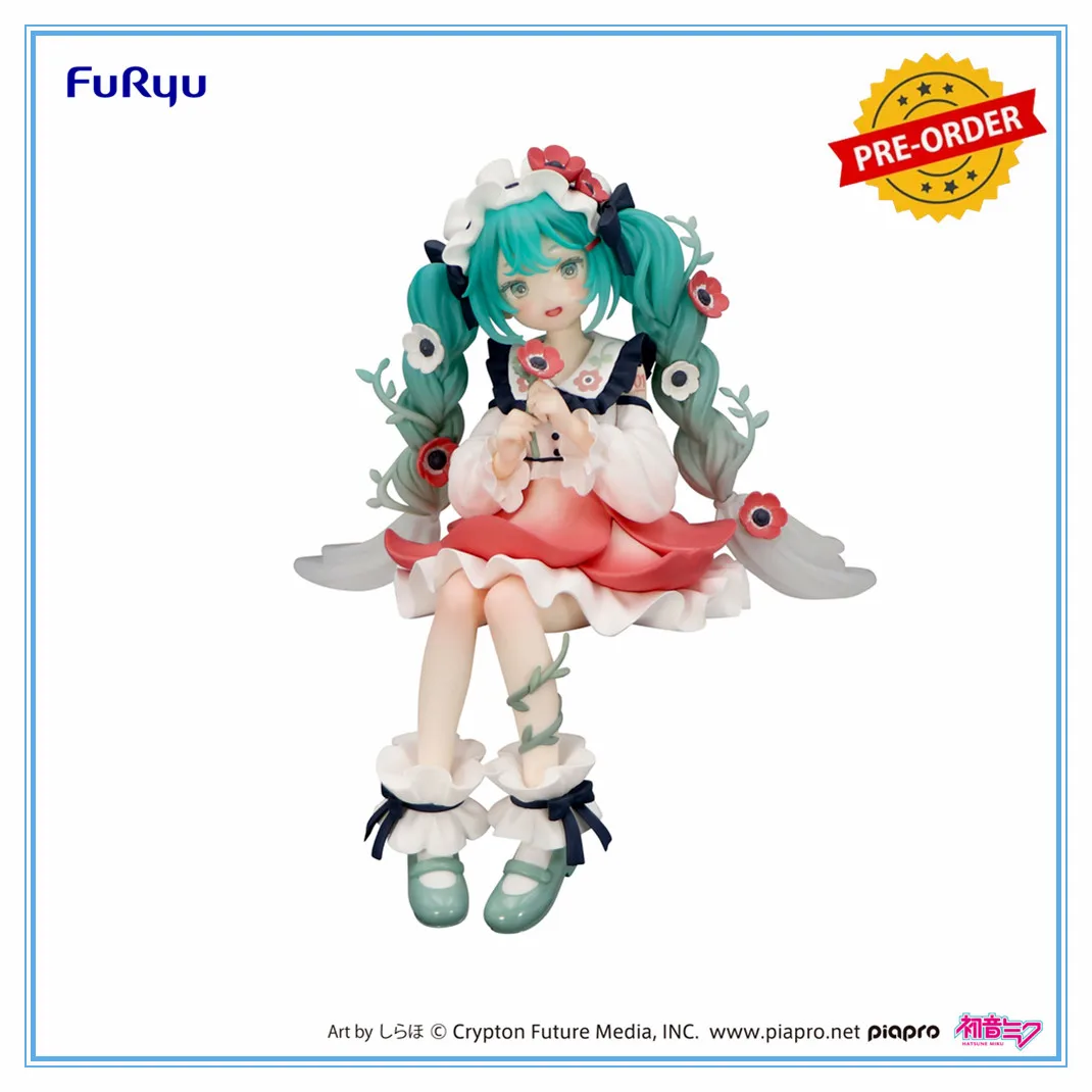 Original Furyu Hatsune Miku Noodle Stopper Figure -Flower Fairy Anemone- Figure Anime Action Figure PVC Model Figurine Desktop