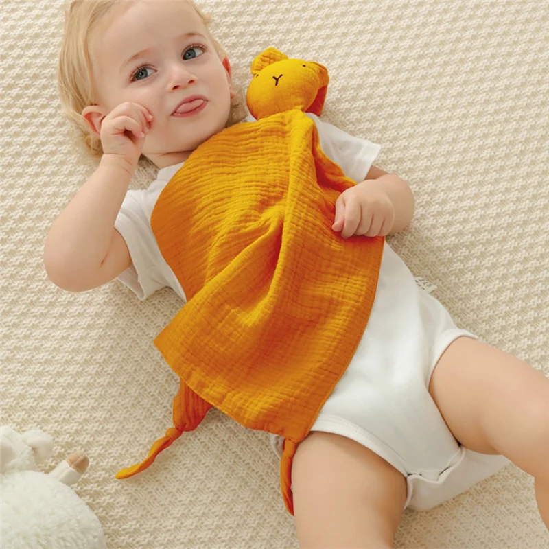 

A63T-Loveys For Babies Personalized Muslin Lovey Blanket Custom Embroidered Baby Security Blanket Bunny Comforter With Nam