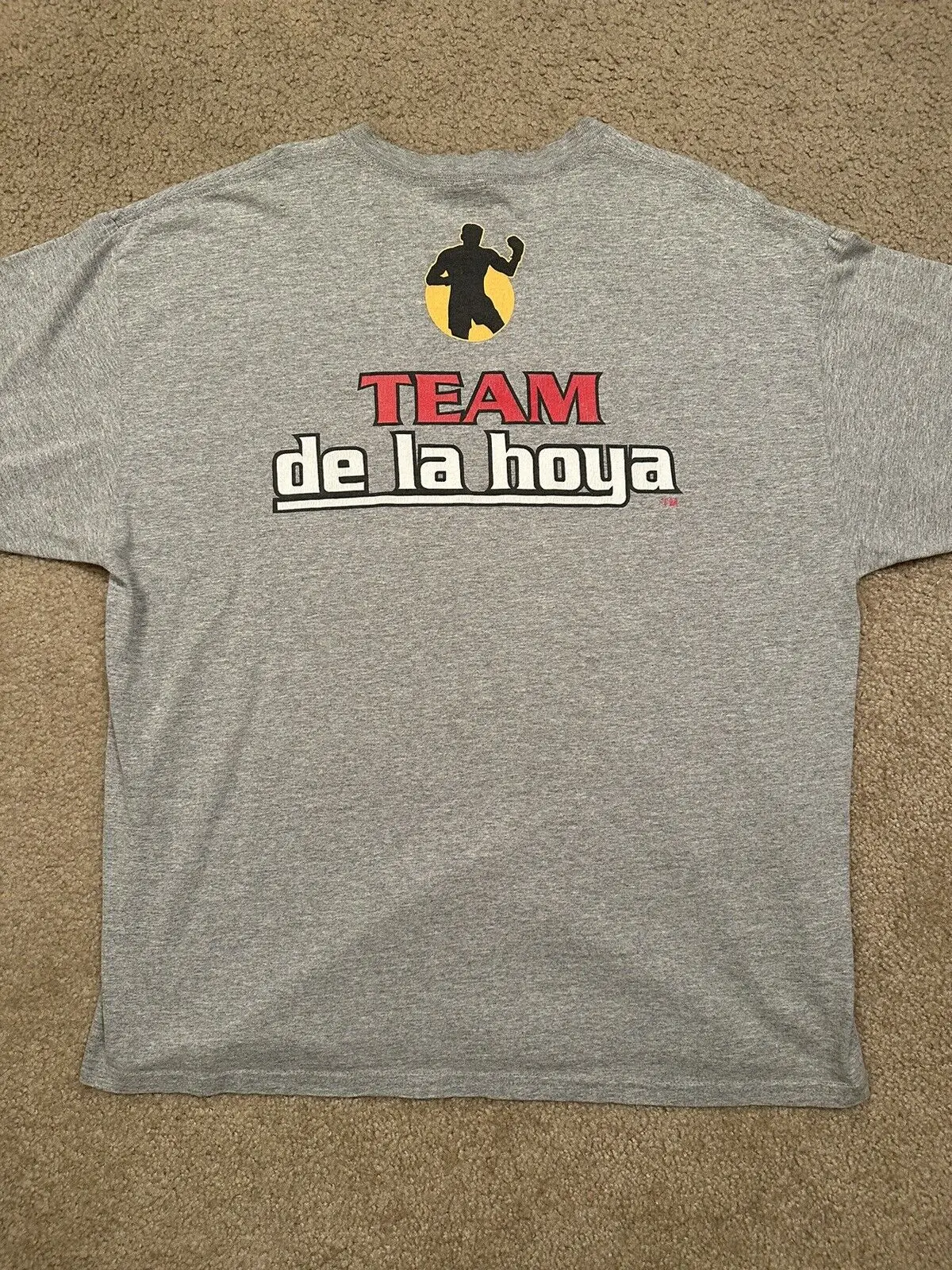 Camiseta Vintage del equipo De los 90 para niño, camisa gris De boxeo Oscar De La Hoya, Promo XL, WBC, color dorado