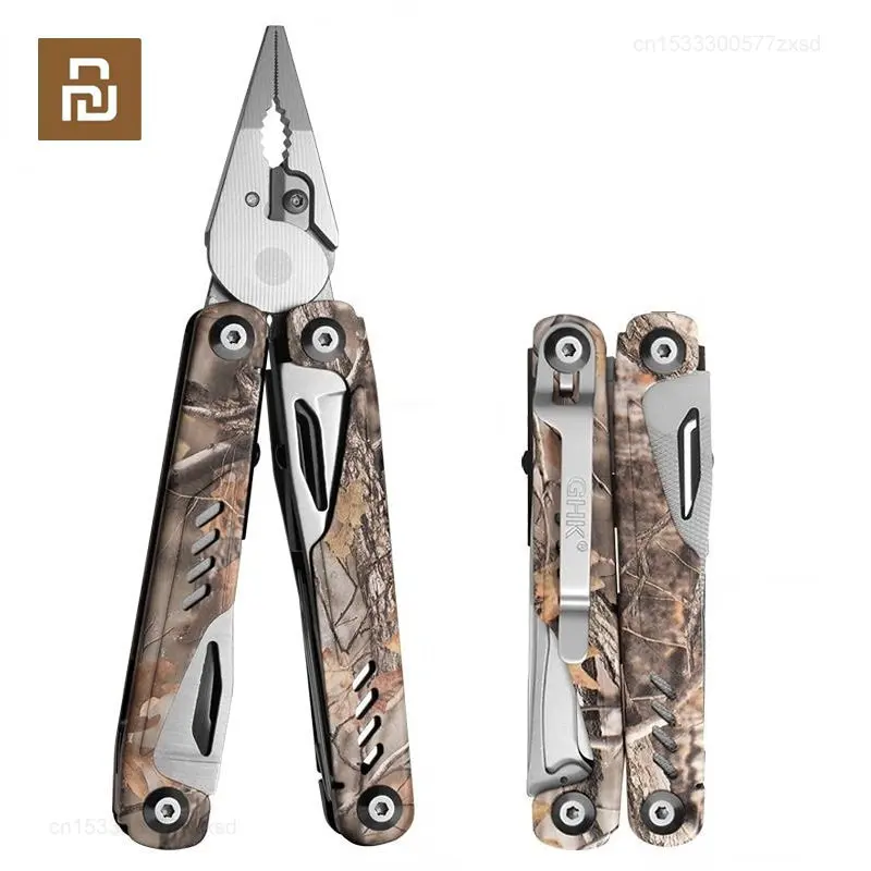 

Youpin GHK Multifunction Tool 18 In 1 Pocket Knife Edc Tools Kit Multitool Survival Folding Knife for Outdoor Camping Scissors