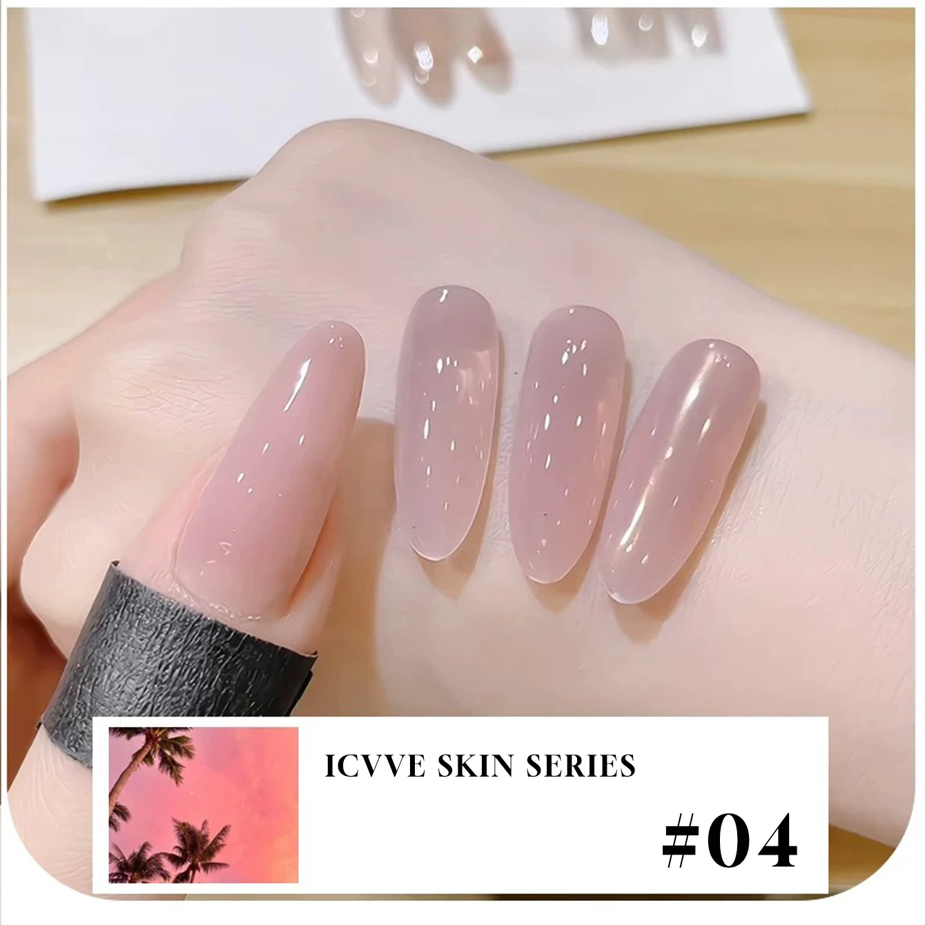 MIANEL 12ML 1-6pcs Spring Jade Face Ice Nude Skin Color Jelly Gel Nail Polish 2025 New Style Whitening Popular Ice Clear Nails