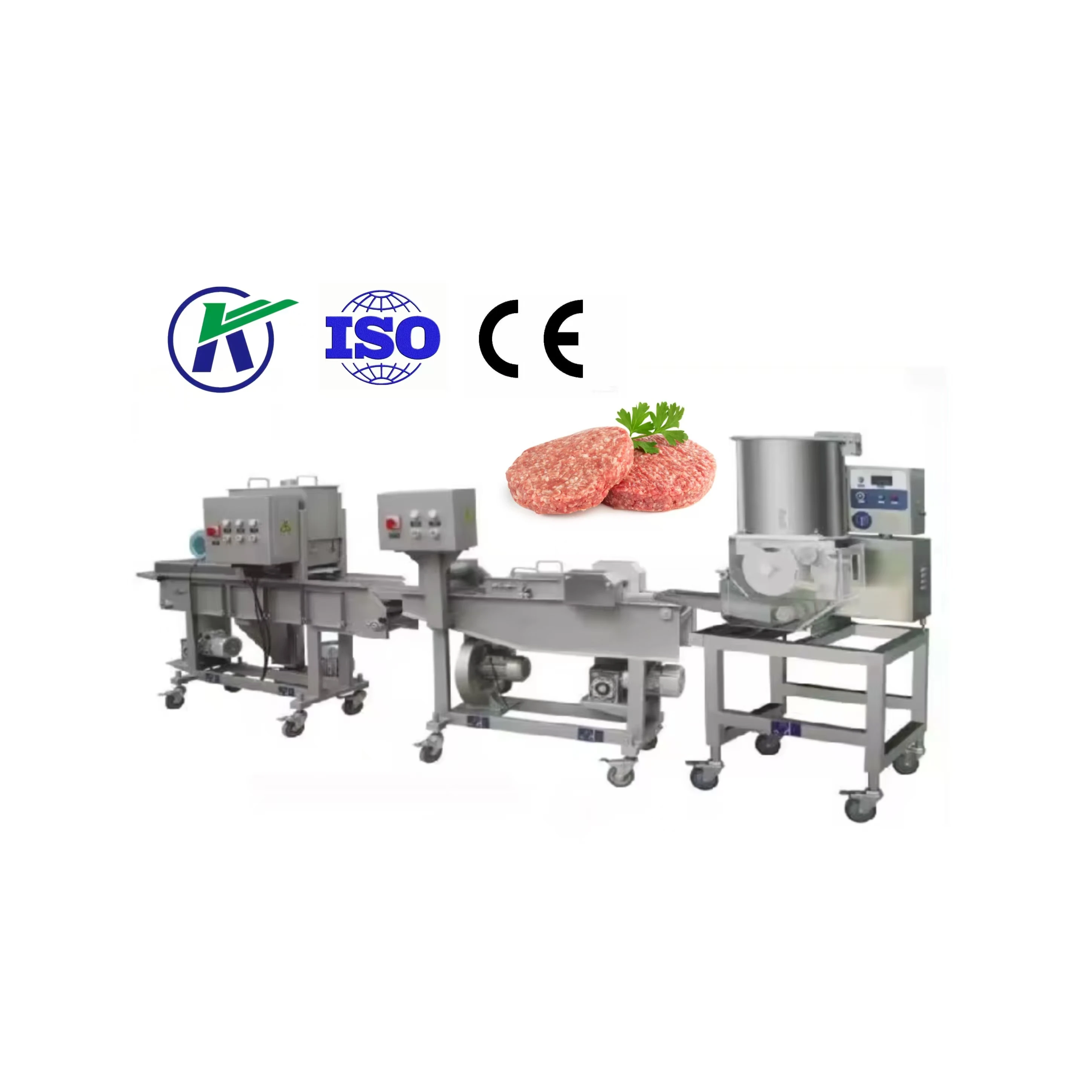 Chicken Nugget and Burger Patty Making Machine Efficient Production Line for Meat Processing