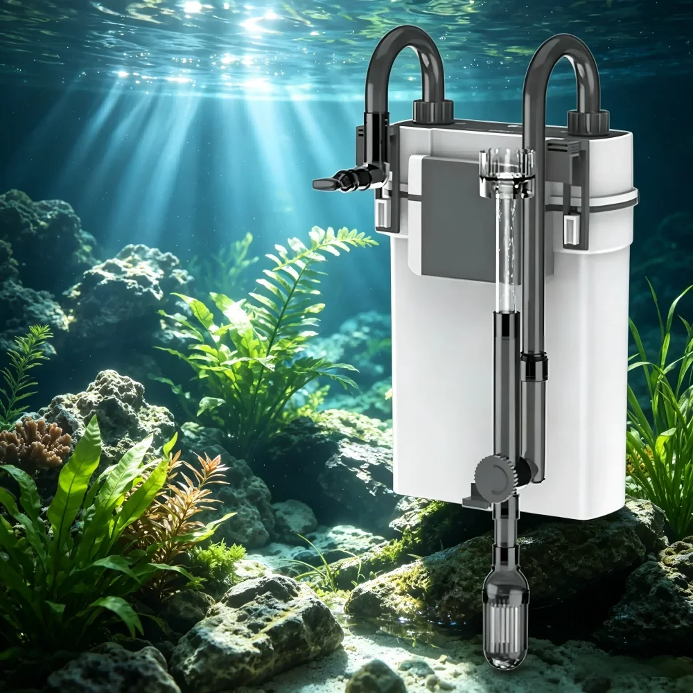 Filtro Externo para Acuario de 5W 7W, Filtro de Pared para Pecera, Silencioso, con Oxigenación y Circulación de Agua, 220V