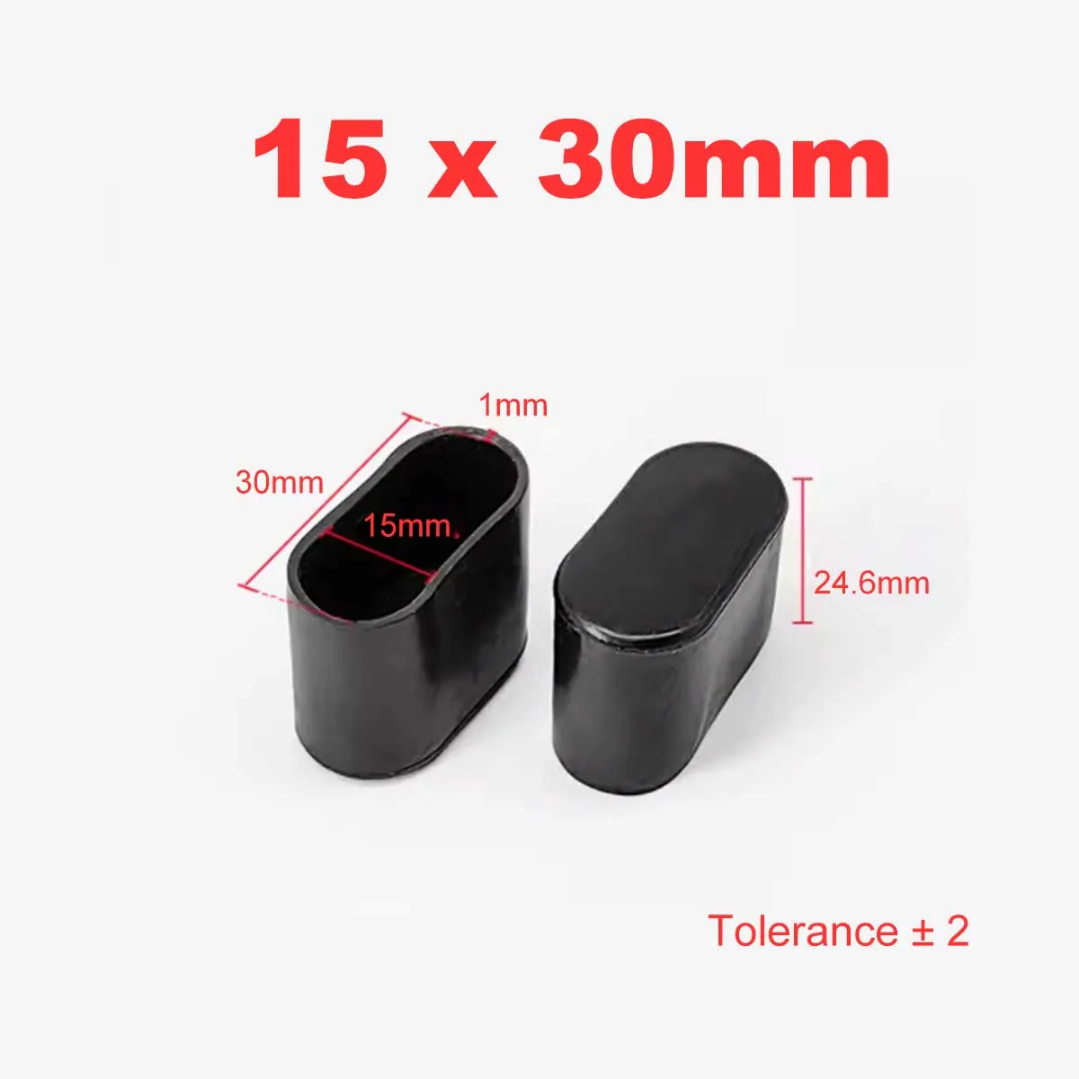 

15x30 16X34 20x40 25x50 30x60 Rubber Oval Jacket Rubber Sleeve Chair Leg Cover