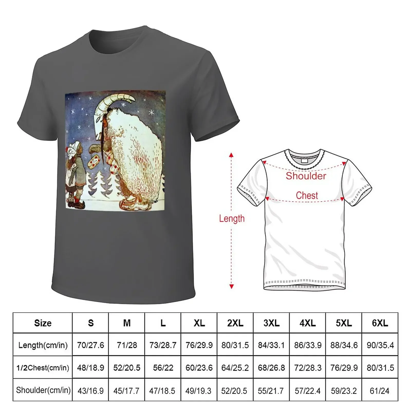 Julbocken (Yule Goat) - John Bauer T-Shirt plus size tops plus sizes tops fruit of the loom mens t shirts