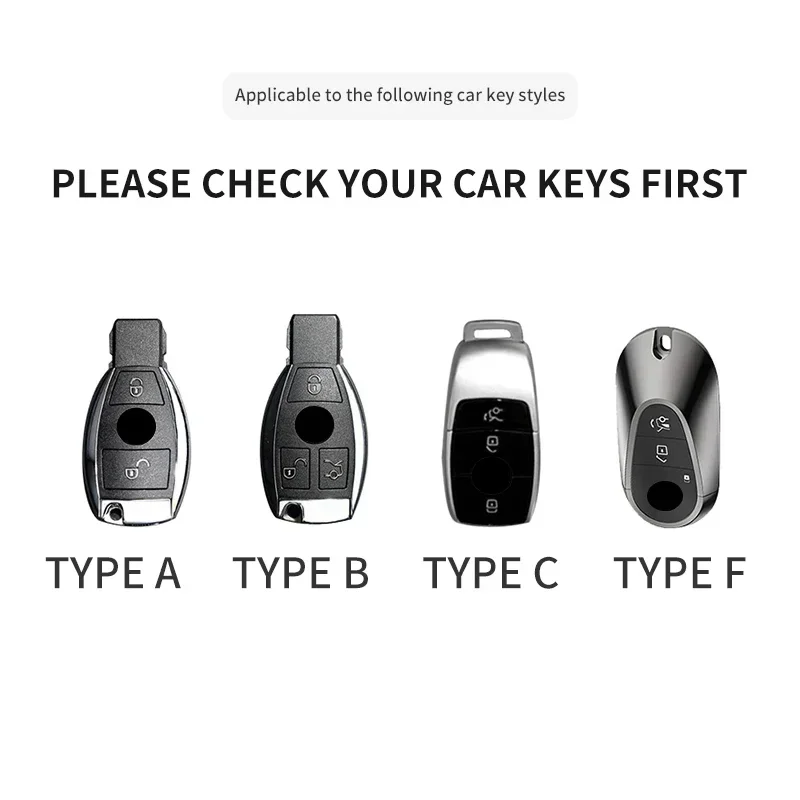 Car Remote Key Case Cover Shell for Mercedes Benz A C E S G Class GLC CLE CLA W177 W205 W213 W222 X167 AMG PU Key Accessories