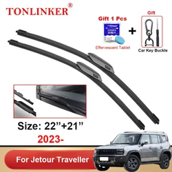 TONLINKER Wiper Blades For Jetour Traveller 2023 SUV 1.5T 2.0T Car Accessories Front Windscreen Wiper Blade Brushes Cutter Goods