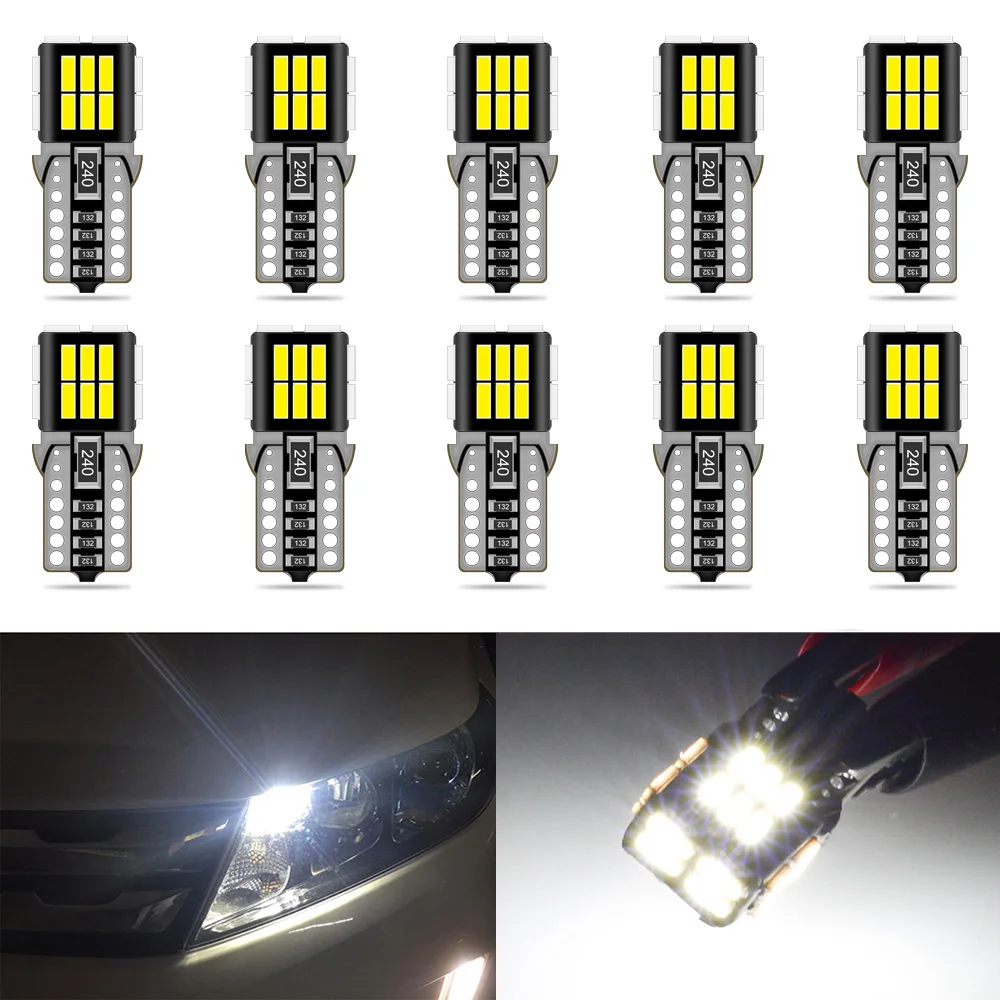 

10Pcs T10 W5W Canbus LED Bulb for Mercedes Benz W204 W211 W205 W212 W169 W202 W203 W176 Interior Trunk Lamp Parking Light