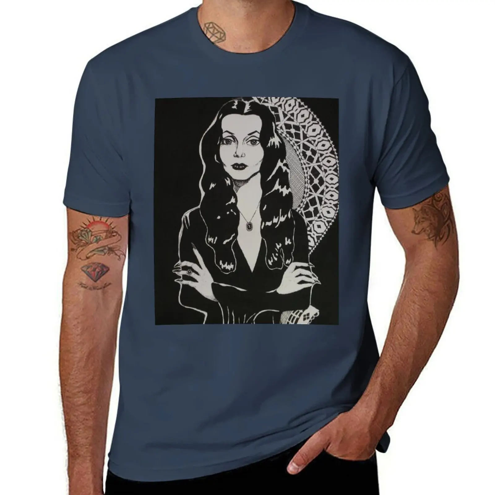 Morticia T-Shirt Big and Tall Basic Tee Shirt