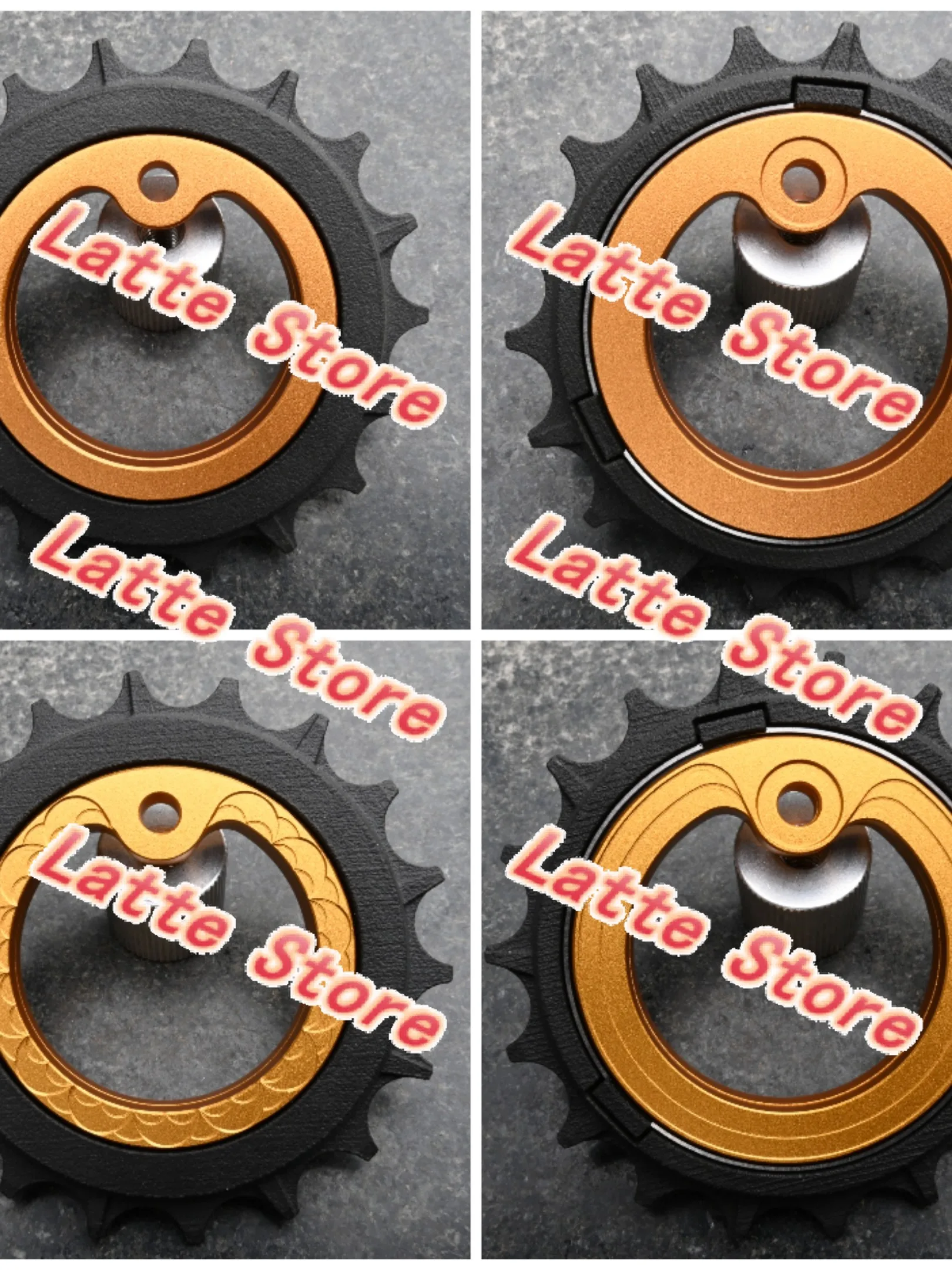 18T Titanium Alloy Ceramic Eccentric Hollow Guide Wheel, Colorful Bike Pulley Replacement Accessory