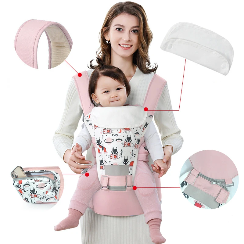 

Переноска-кенгуру, табурет на талии для младенцев, многофункциональный складной эргономичный рюкзак до и после сумки-кенгуру, детский дорожный рюкзак