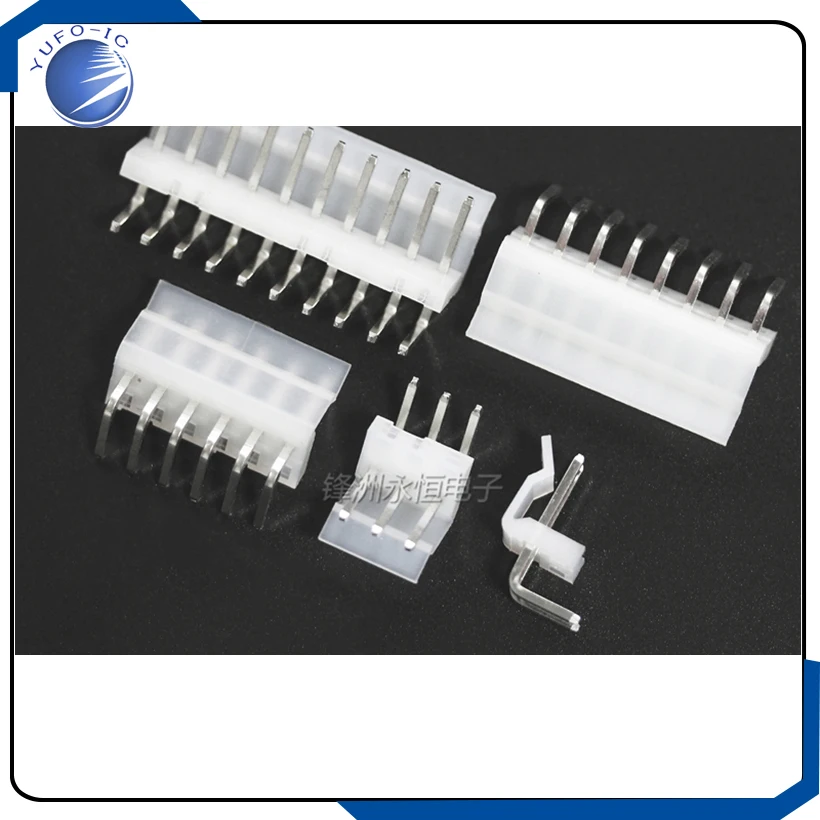 50pcs 2/3/4/5/6/7/8/9/10/11/12P pin Header 3.96MM male Terminal CH3.96  Connectors PH-A right angle pins 90 degree