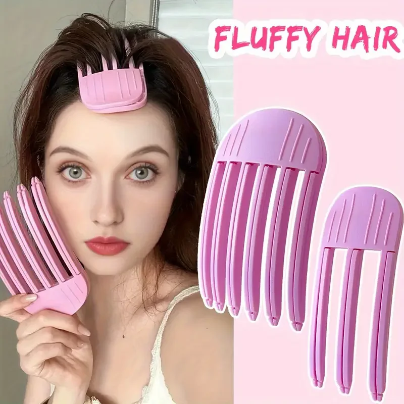 2-piece set of charming angel themed plastic hair plumper clip - feather free, easy to operate, hand washable - no power require