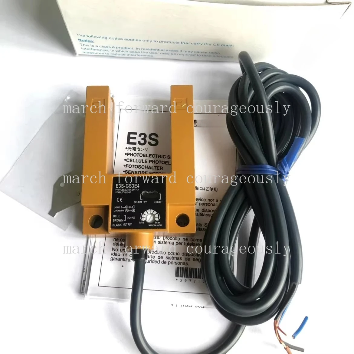 For Omron Flush-mounted Sensor E3S-GS3E4, GS3B4, Metal Casing, U-shaped Photoelectric Switch