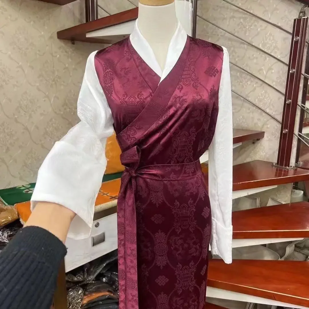 Summer Kangba Tibetan New Wave Dance Style Ethnic Pola Dress