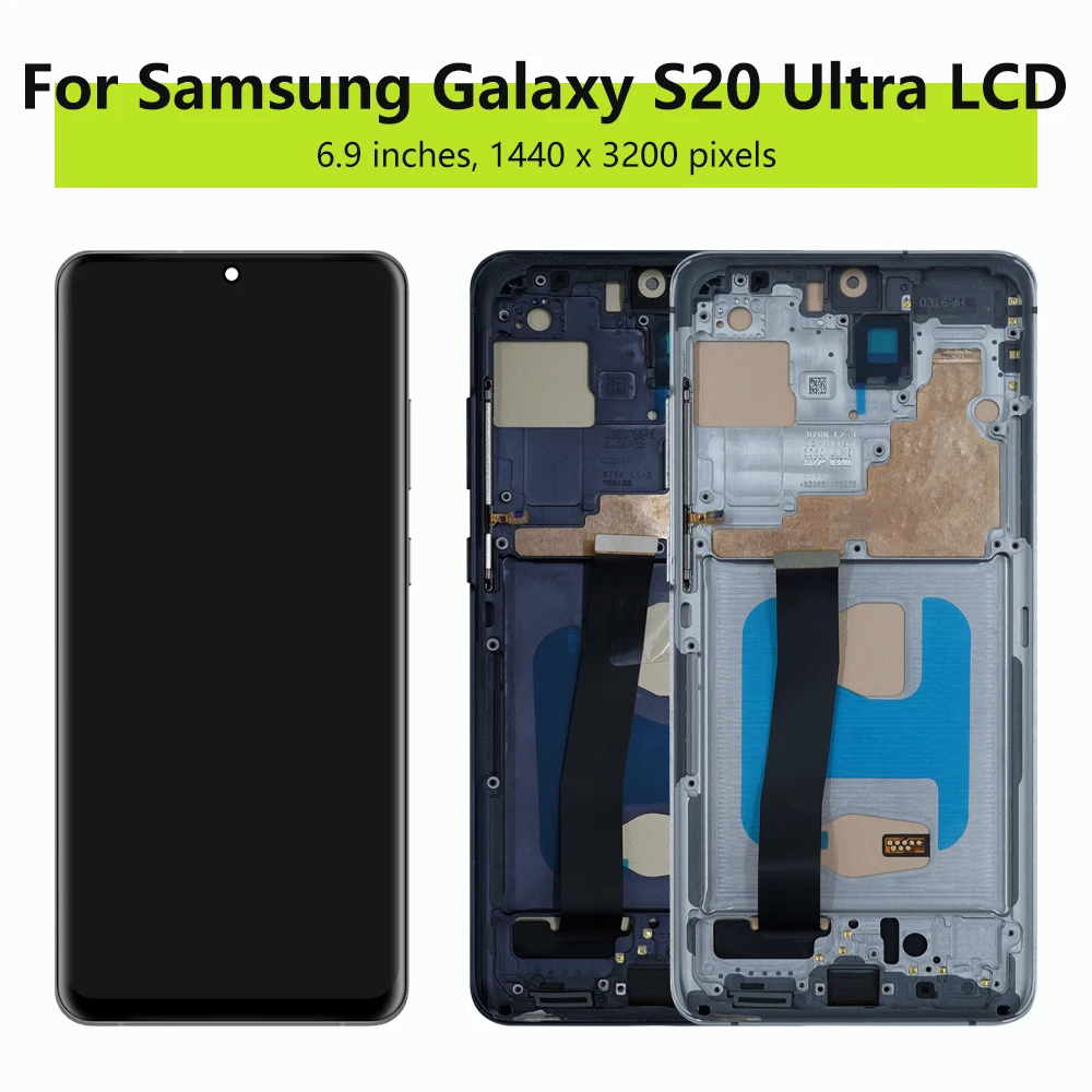 Screen Display for Samsung Galaxy S20 Ultra G988B G988B/DS Lcd Display Digitial Touch Screen Parts Assembly