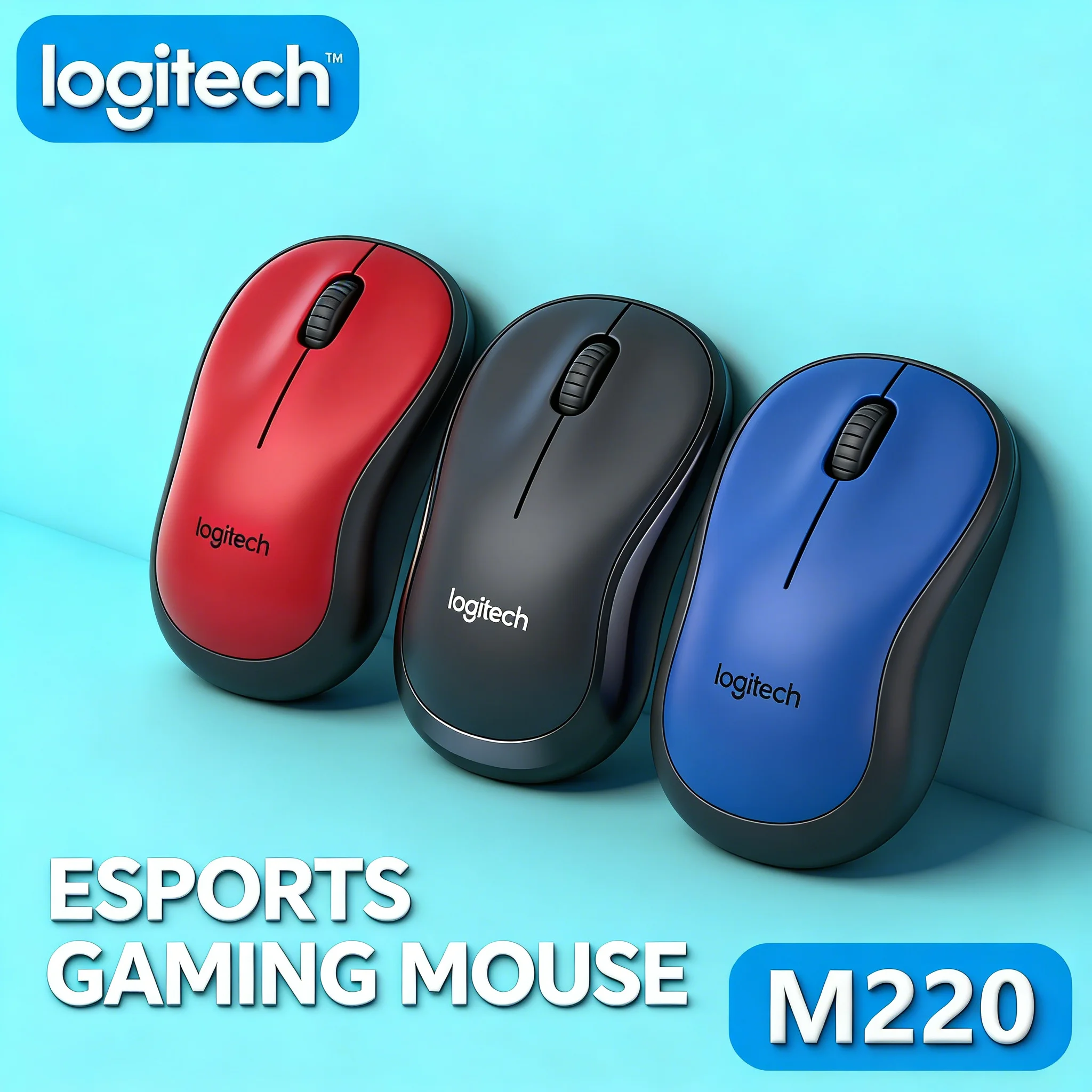 

Беспроводная оптическая мышь Logitech M220 Silent - бесшумные клики для офиса и бизнеса, портативная для игр и профессионального использования