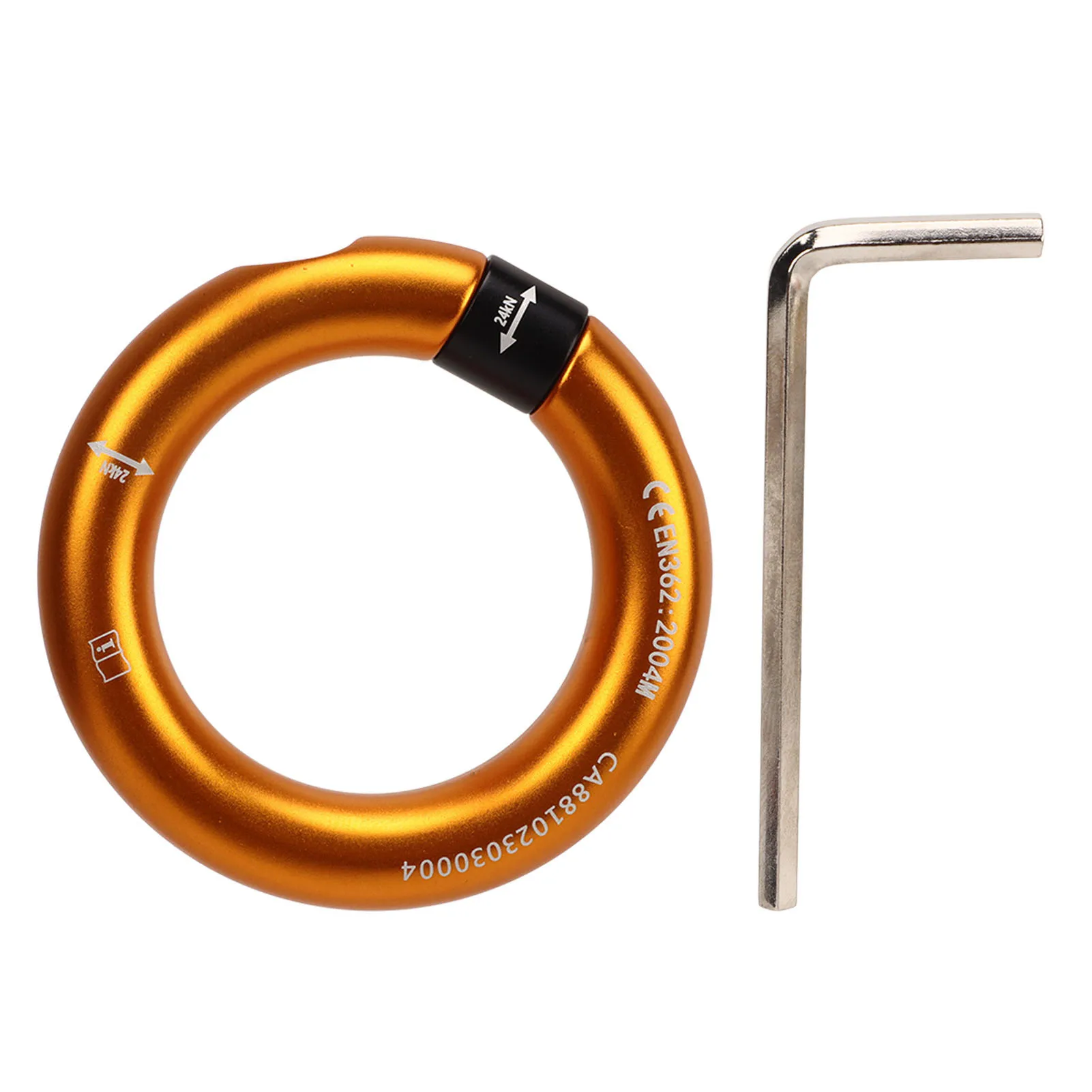 Rappelring 12mm opening, afneembare klimconnector, zekeringsysteem voor rotsklimmen, boomverzorging, redding, verbindingspunt