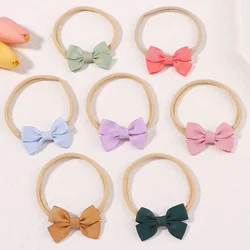 1PC Bow Headband for Baby Girl Ribbon Elastic Nylon Hairband Newborn Baby Sweet Band Headwear Casual Home Baby Hair Accessories