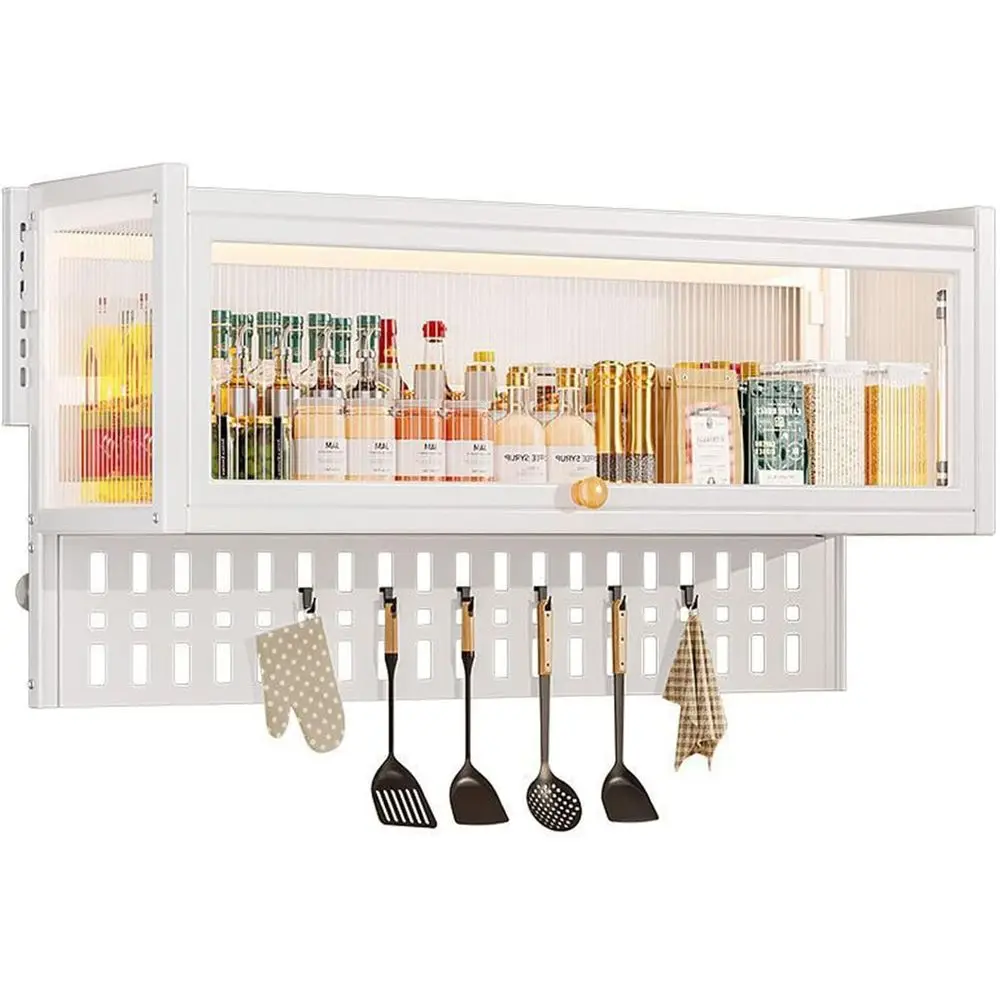 

Компактная кухонная стойка: крепление без перфорации для микроволновой печи и специй на кухне, гостиной и спальне