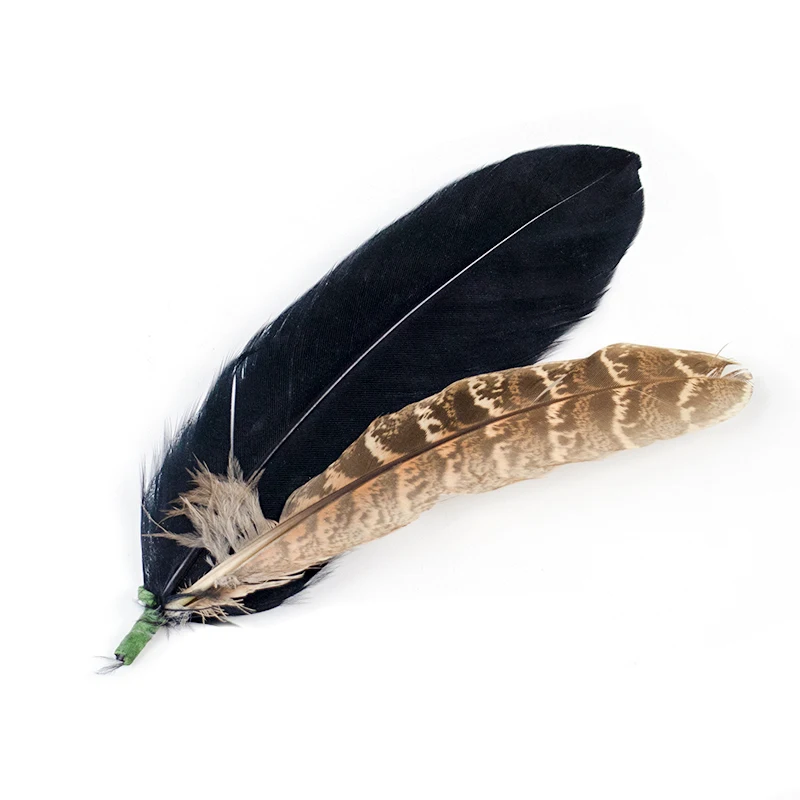 Ready stock men's and women's medieval double-cap with feather and pancake top hat Renaissance double-cap clothing