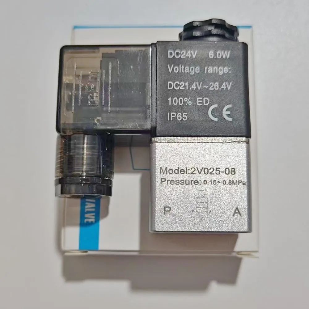 

2v025-08 2V025-06 Air Solenoid Valve normally closed 12V 24V 110V 220V Control Valves