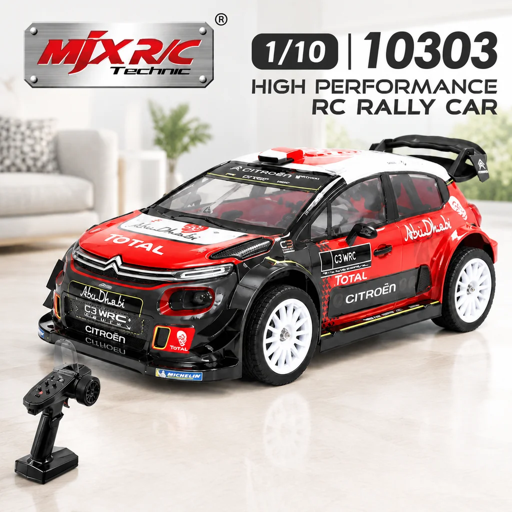MJX 1/10 Hyper Go 10303 Brushless Remote Control Car C3 Simulation Citroen High-Speed Puller RC Car Off-Road Vehicle Model Toy