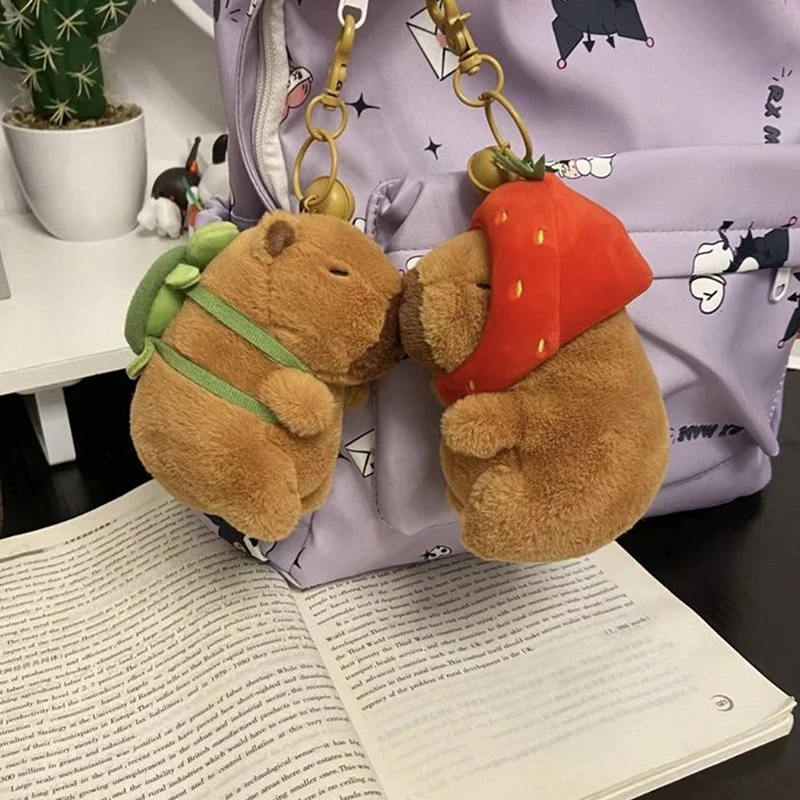 Porte-Clés en Peluche Capybara, Pendentif de Sac Mignon, Créatif, Animaux, Kawaii, Cadeau d'Anniversaire, 1 Pièce