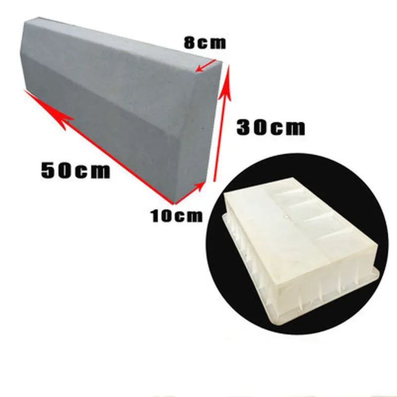 

Cement Antique Brick Roadside Mould Garden Path Making Stone Mold 3D Carving Anti-Slip Concrete Plastic Paving Molds 50x30x10cm