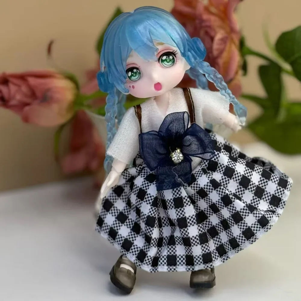 

13 см высота куклы с несколькими суставами, сферическое шарнирное подвижное тело, обнаженная кукла, мультяшная манга, лицо куклы, сменный наряд