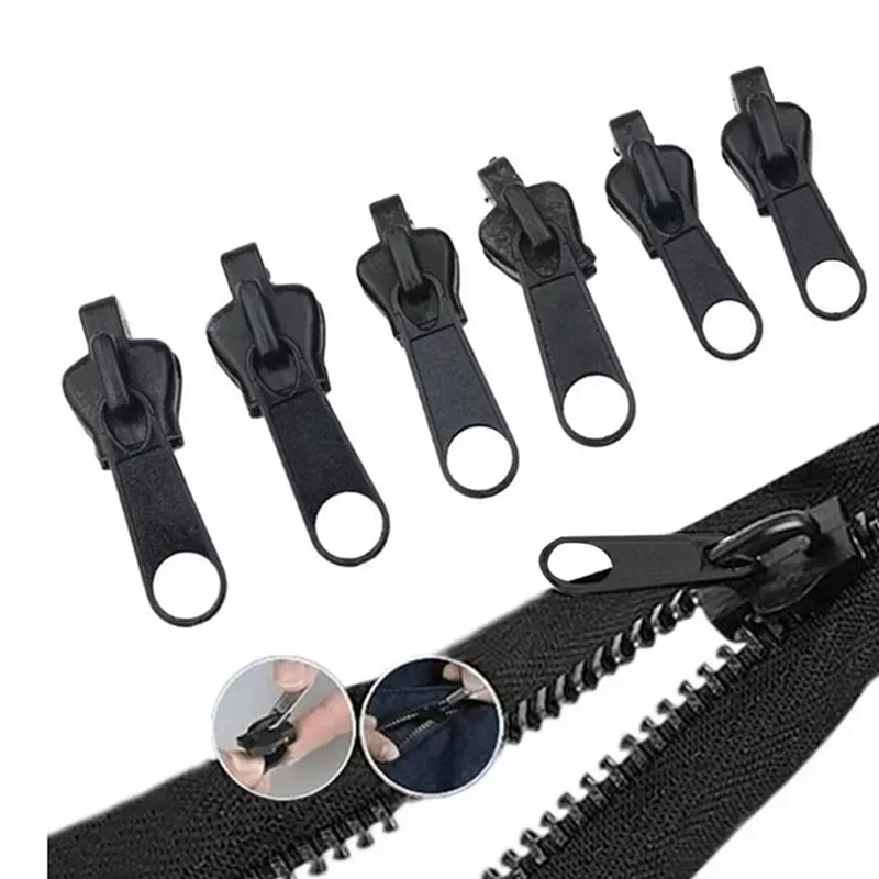 6 Pack Zipper Instantâneo Universal Instant Repair Zipper Kit Substituição Zipper Slider Dentes Resgate DIY Costura Novo Design