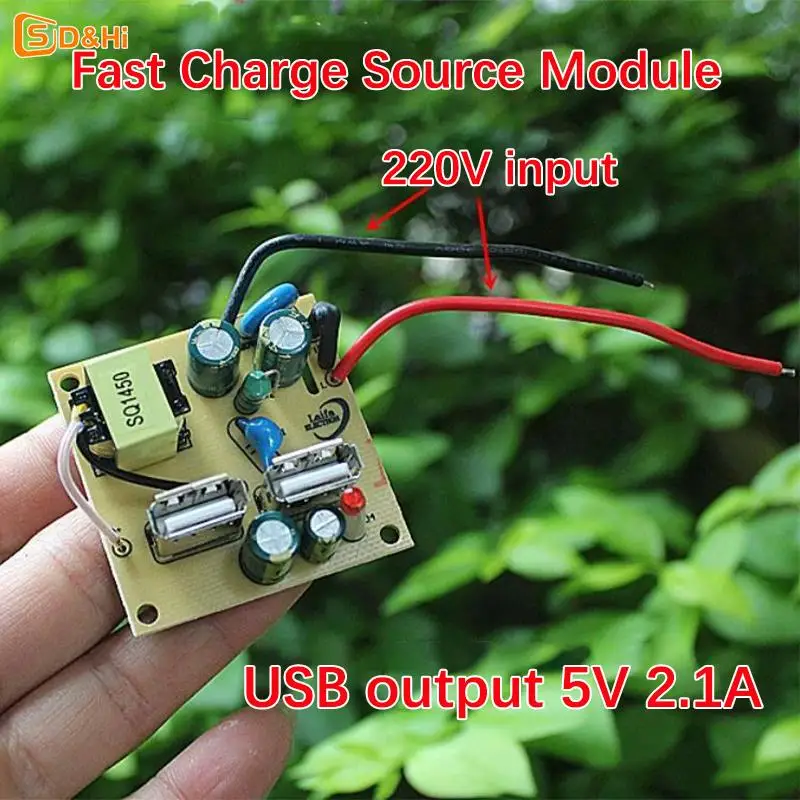 Switching Power Supply Module Board 5V 2.1A 2 Way USB Output Fast Charing Power Module 220V To 5V Isolation Switch Power