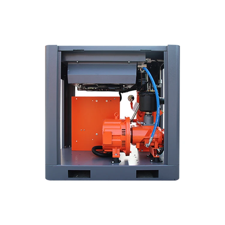 Industrial Stationary Screw Air Compressor with Pump Low Noise Stable Supply Multi-Voltage Air Cooled Compressor