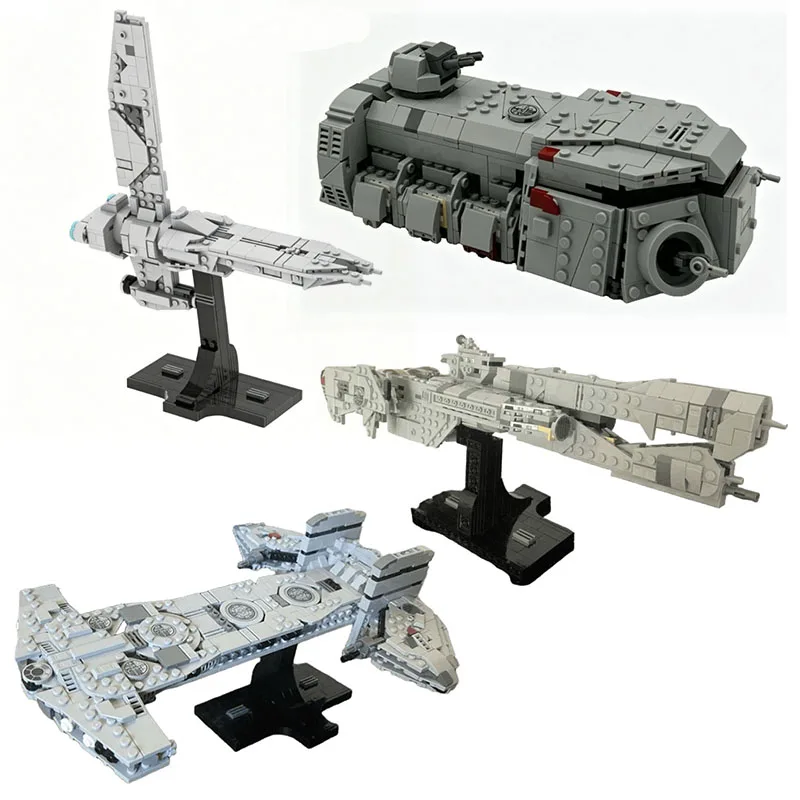 Modelo de Blocos DIY MOC Millennium Mantis Stargate Thor's Bilskirnir Imperial Troop Transport Halo Forward Unto Starship Brinquedo Presente