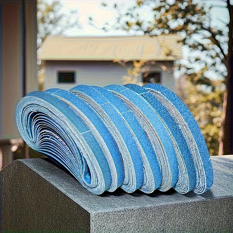 10Pcs 330x10mm zirconia belt, various grit (#40/#60/#80/#120), for metal polishing, rust protection and woodworking